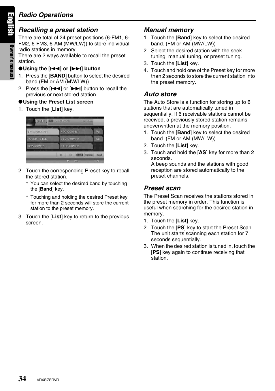 English | Clarion VRX878RVD User Manual | Page 30 / 79