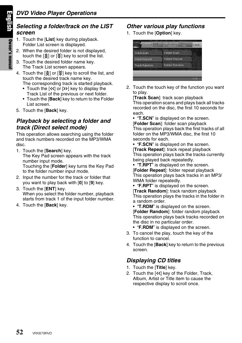 English | Clarion VRX878RVD User Manual | Page 48 / 79