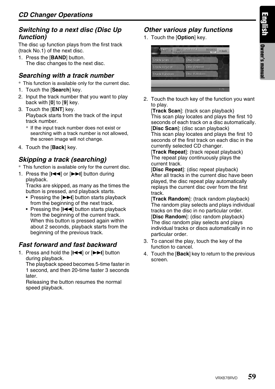 English | Clarion VRX878RVD User Manual | Page 55 / 79