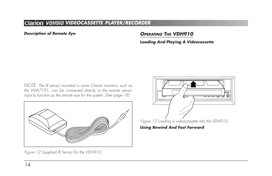 Vdh910 | Clarion VDH910 User Manual | Page 16 / 24