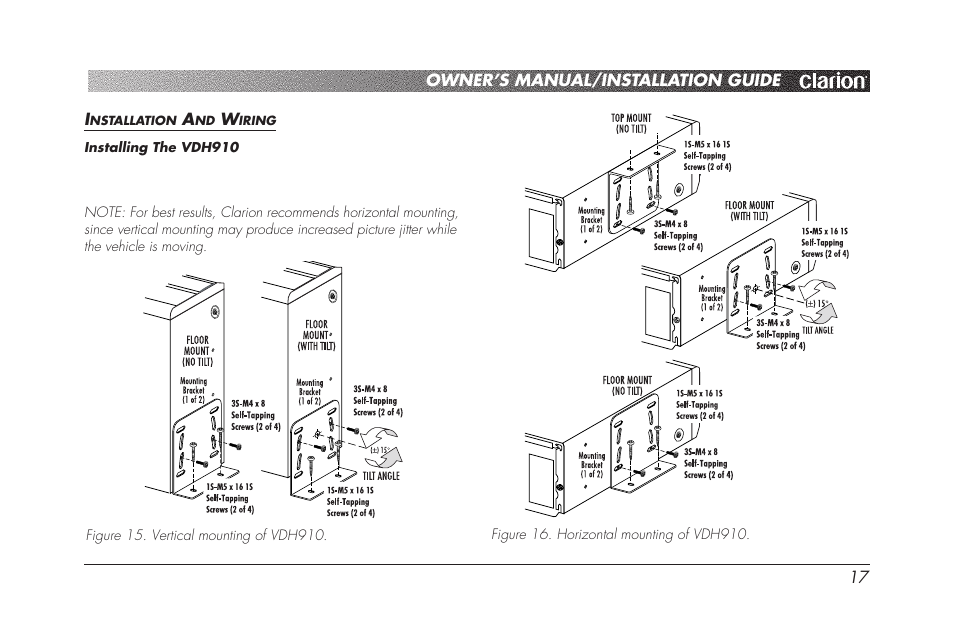 Clarion VDH910 User Manual | Page 19 / 24