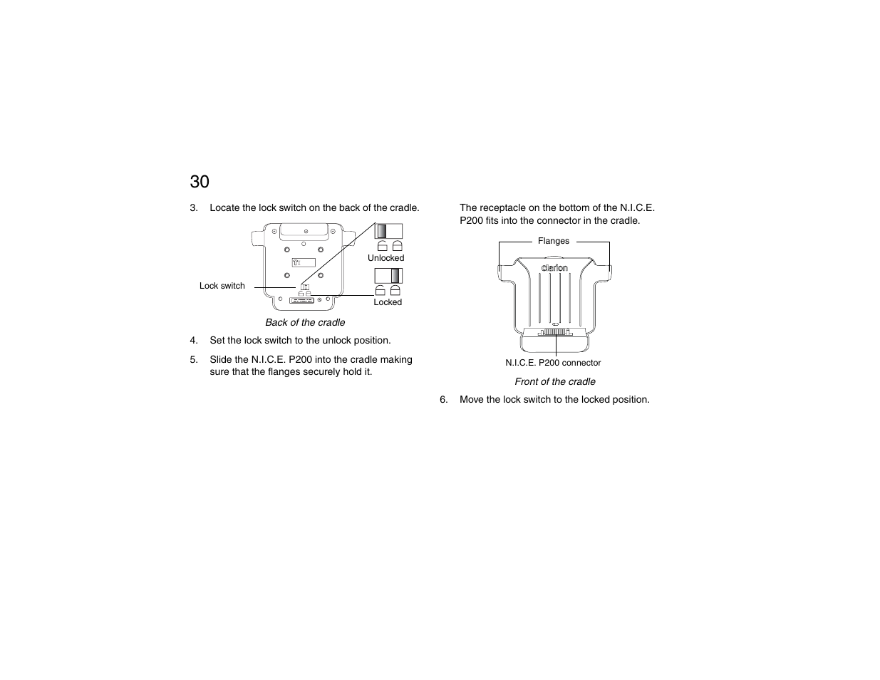 Chapter 2: installation, Dc in | Clarion P200 User Manual | Page 30 / 156