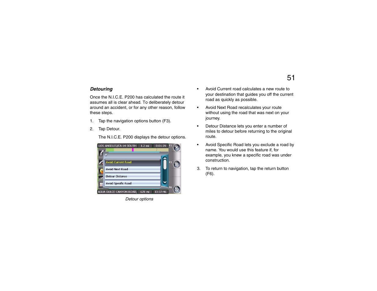 Detouring | Clarion P200 User Manual | Page 51 / 156