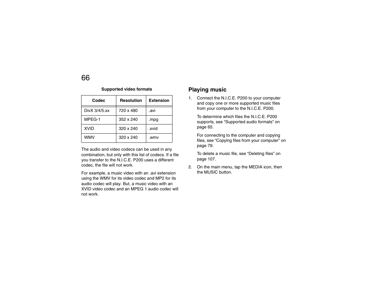 Playing music | Clarion P200 User Manual | Page 66 / 156