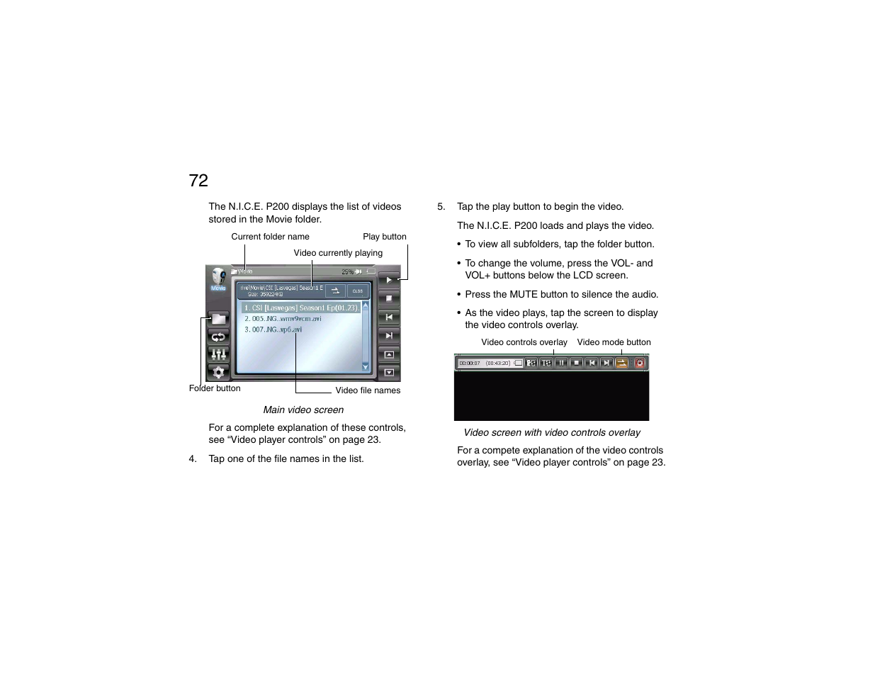 Chapter 4: entertainment modes | Clarion P200 User Manual | Page 72 / 156