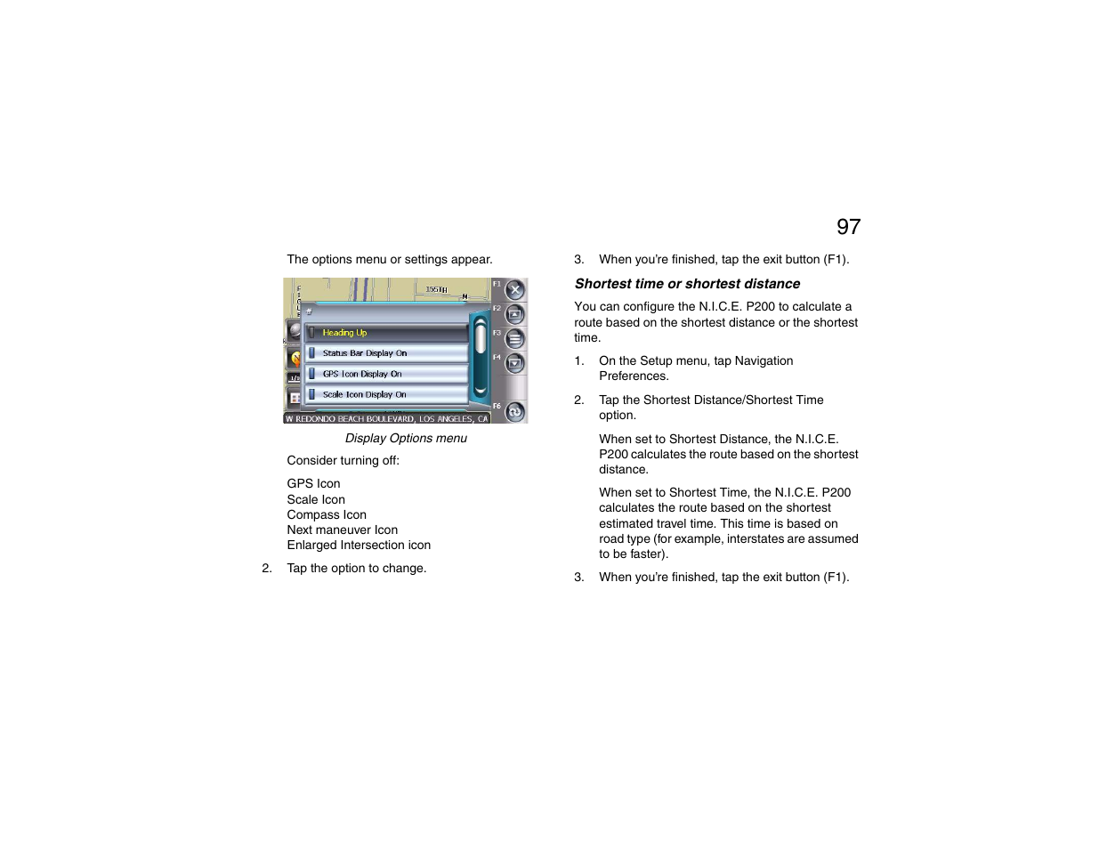 Shortest time or shortest distance | Clarion P200 User Manual | Page 97 / 156