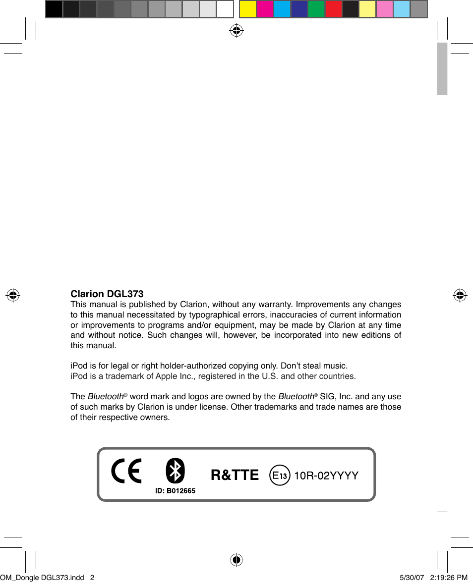 Clarion DGL373 User Manual | Page 2 / 24