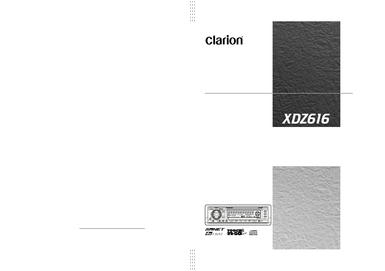 Clarion XDZ616w User Manual | 28 pages