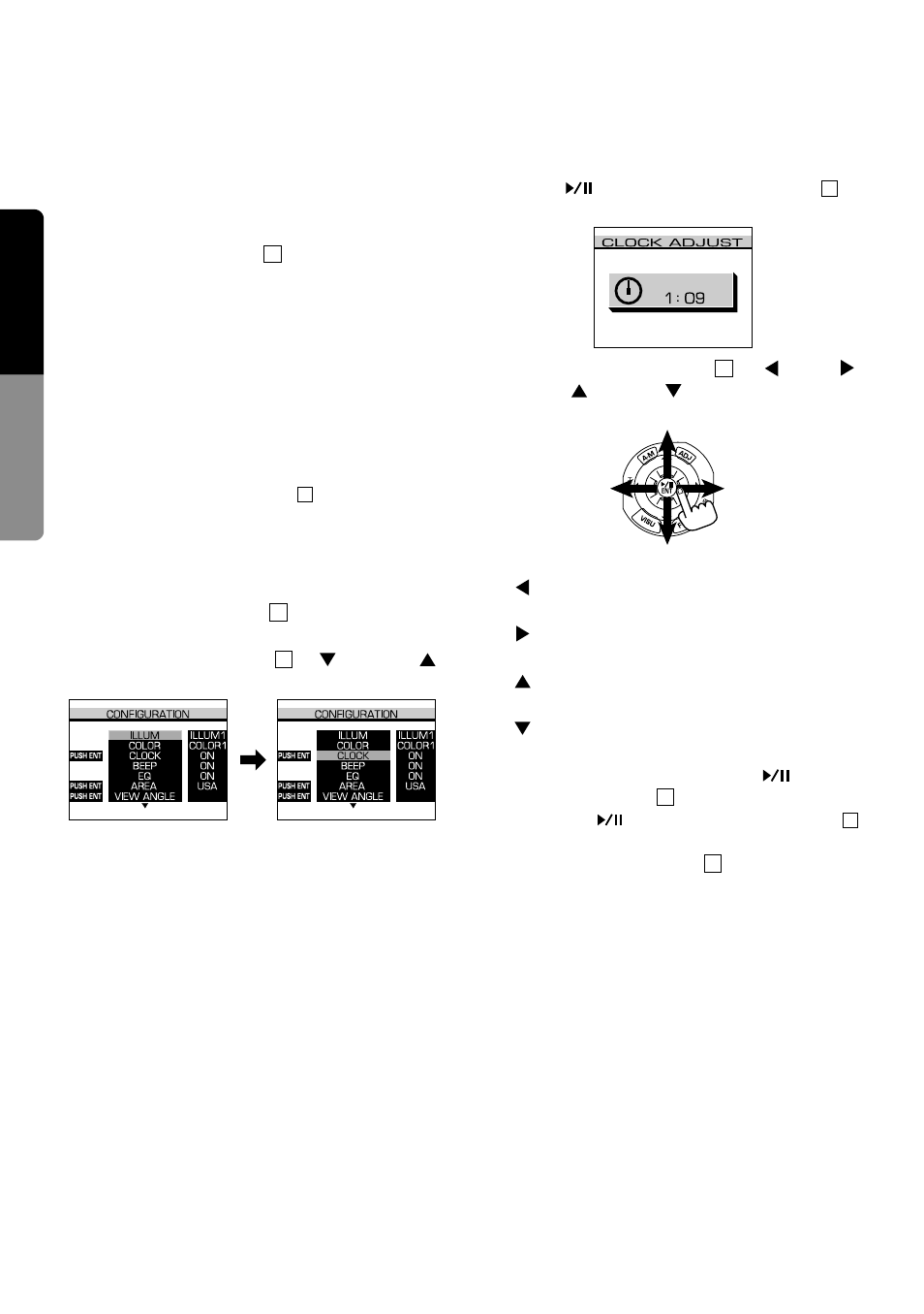 16 english, Setting the clock | Clarion compact disc User Manual | Page 10 / 28