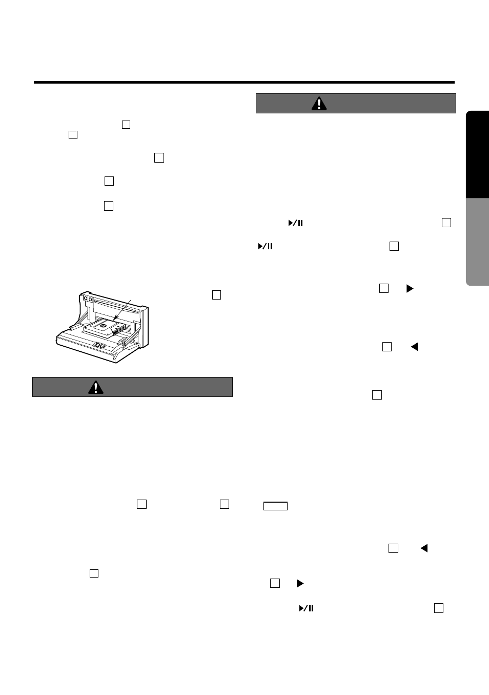 Tape mode operations caution caution, 19 english, Loading and playing a cassette tape | Ejecting the cassette tape, Stopping (pausing) playback, Fast-forwarding and rewinding, Auto metal function, Apc (auto program control) | Clarion compact disc User Manual | Page 13 / 28