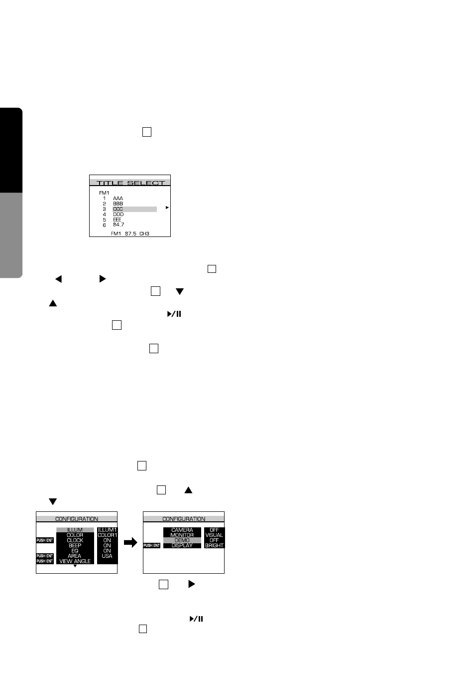 30 english, Demo (demonstration) | Clarion compact disc User Manual | Page 24 / 28