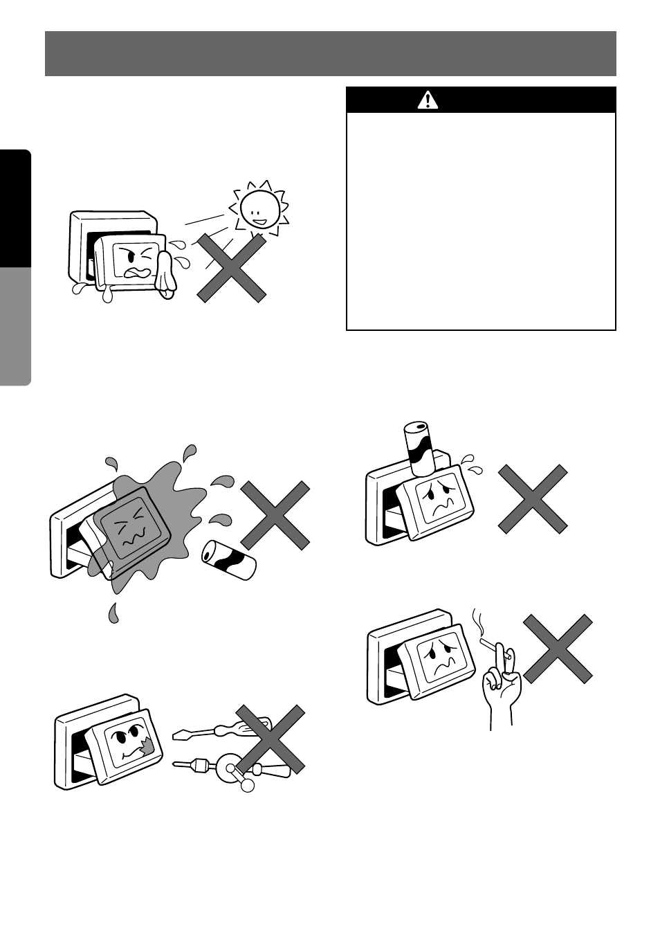 Cautions on handling, Warning, 12 english | Clarion compact disc User Manual | Page 6 / 28