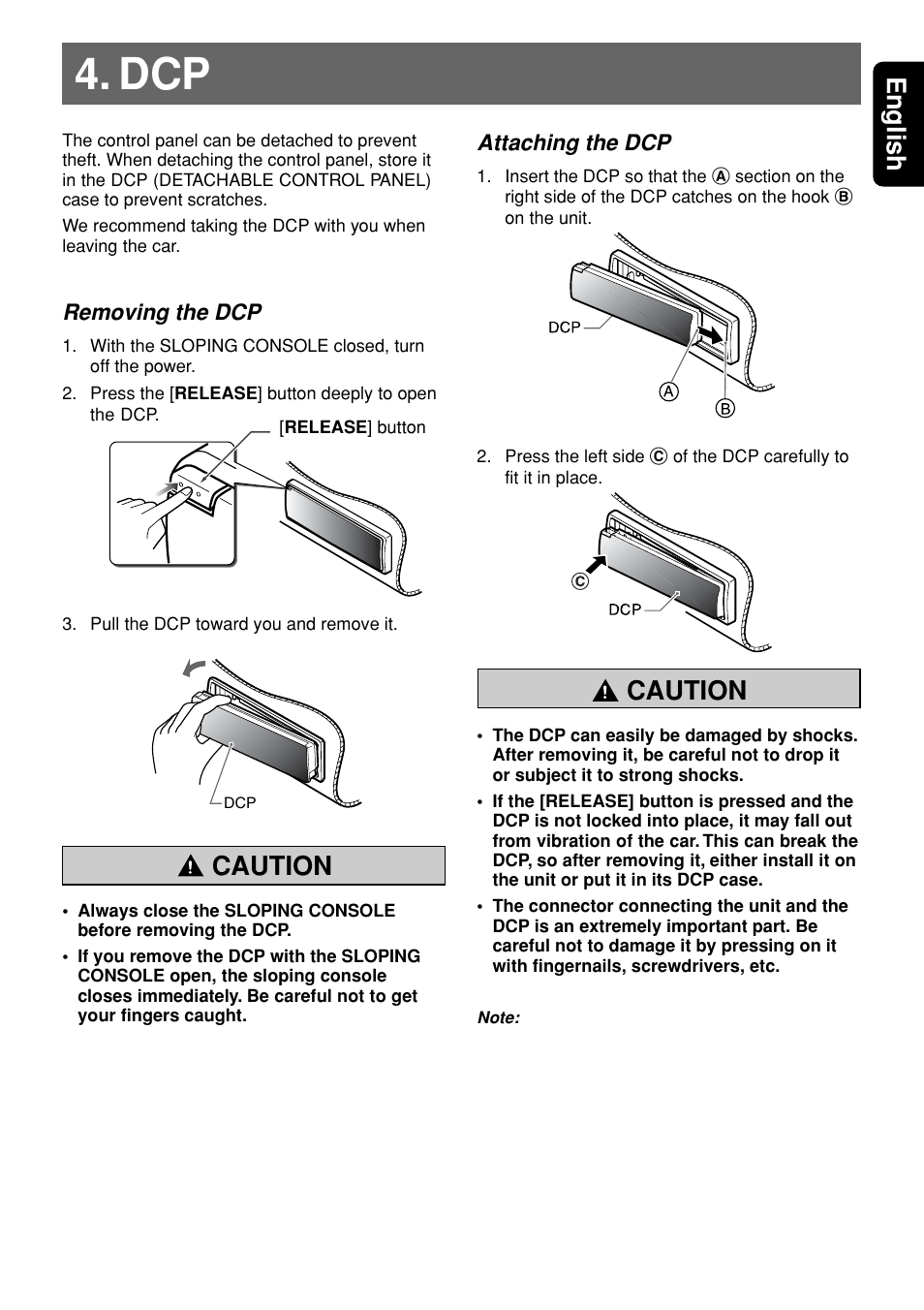 9english, Caution | Clarion DXZ948RMP User Manual | Page 9 / 69