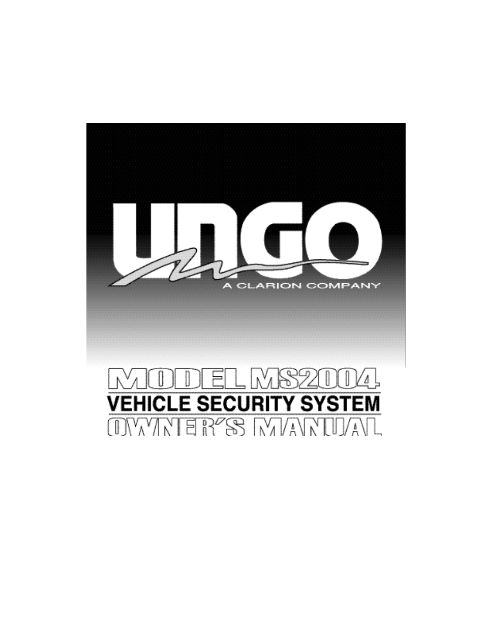 Clarion Ungo MS2004 User Manual | 20 pages