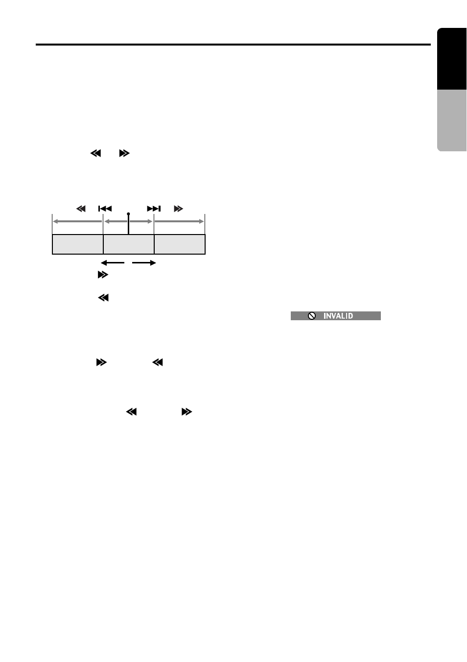 33 english, Skipping a chapter (searching), Dvd video player operations | Fast forward and fast backward, Searching with a chapter/title number, Scan playback | Clarion VRX925VD User Manual | Page 33 / 82