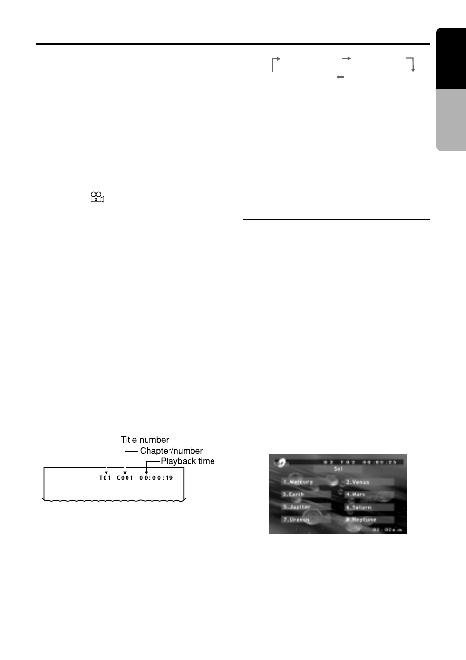 Watching a video cd, 35 english, Switching angles | Displaying the playback status, Dvd video player operations, Showing the v-cd menu (for v-cd discs with pbc) | Clarion VRX925VD User Manual | Page 35 / 82