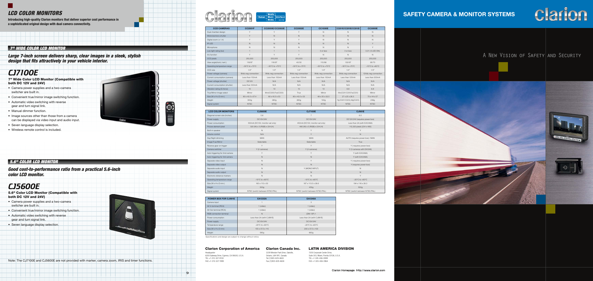 Clarion CJ7100E User Manual | 4 pages