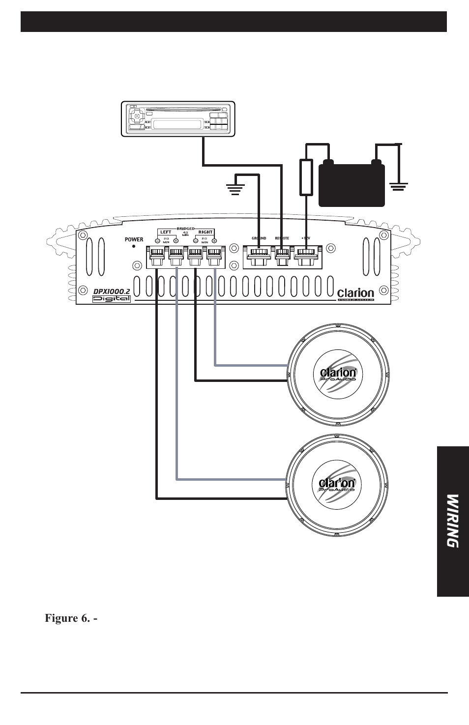 Owner's manual, Wiring | Clarion 2/1 Channel Power Amplifier DPX1000.2 User Manual | Page 11 / 16