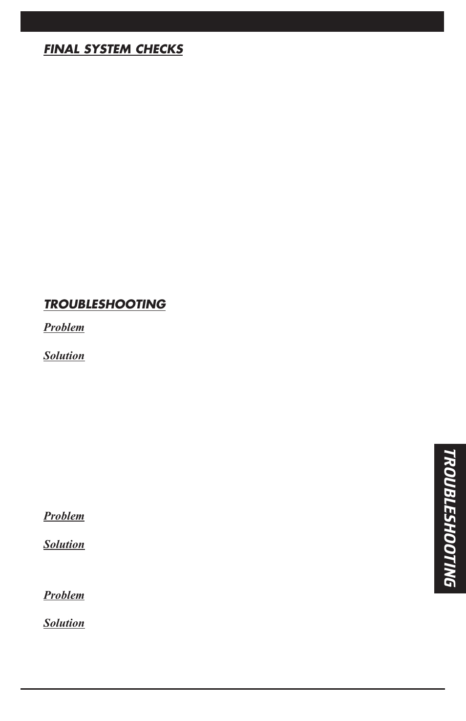 Owner's manual, Tr ouble s hoo t ing | Clarion 2/1 Channel Power Amplifier DPX1000.2 User Manual | Page 13 / 16