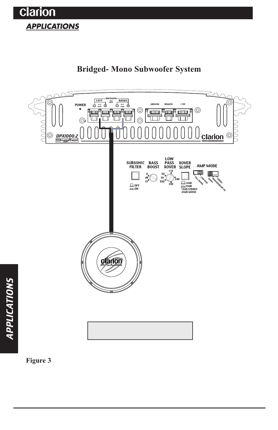 Clarion 2/1 Channel Power Amplifier DPX1000.2 User Manual | Page 6 / 16