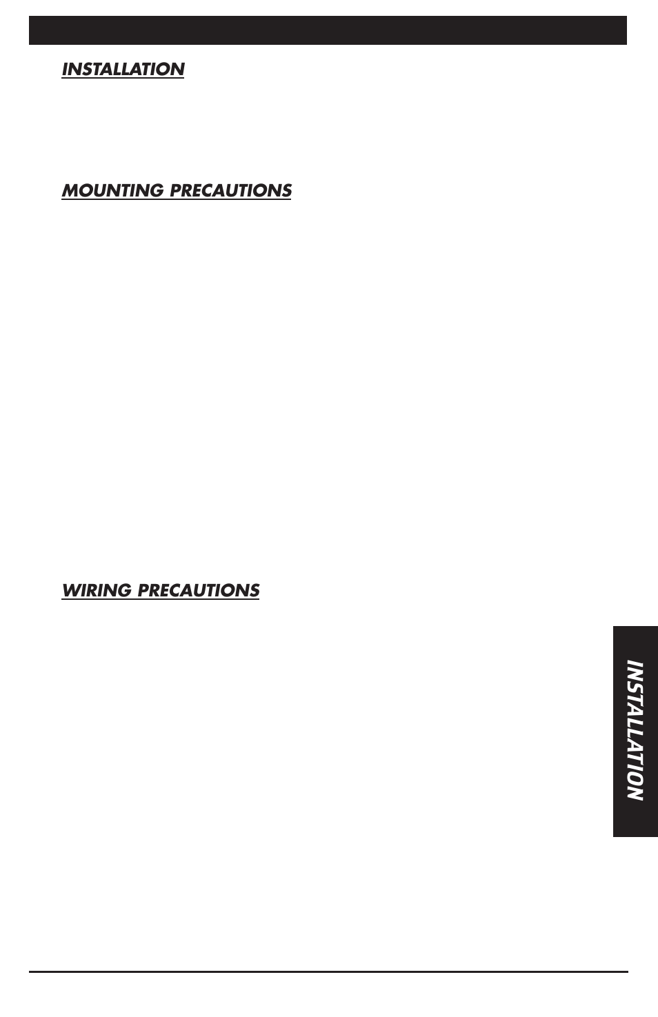 Owner's manual, Ins tall a tion | Clarion 2/1 Channel Power Amplifier DPX1000.2 User Manual | Page 9 / 16