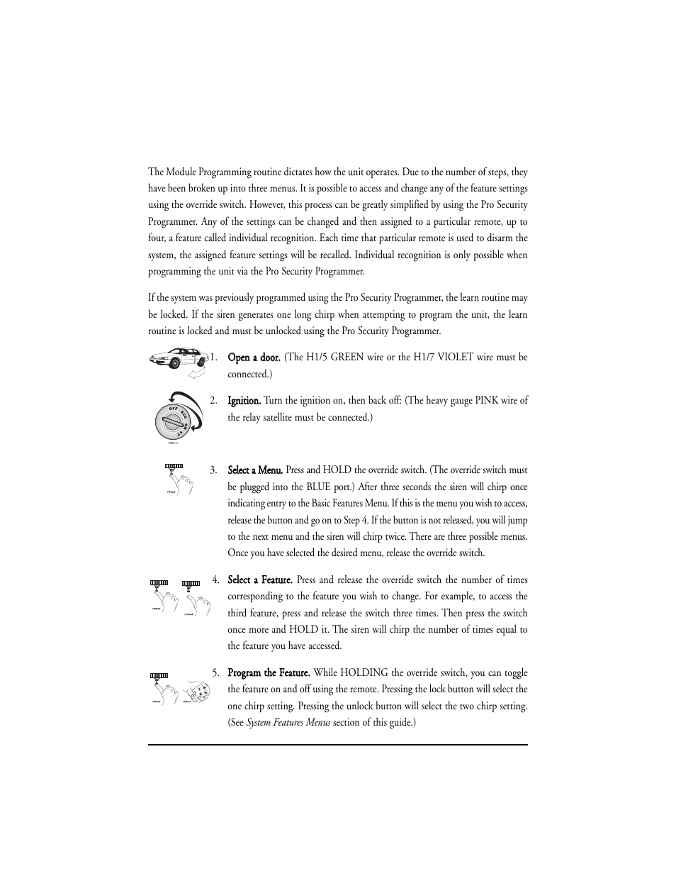 Module programming | Clarion SR5000 User Manual | Page 22 / 42