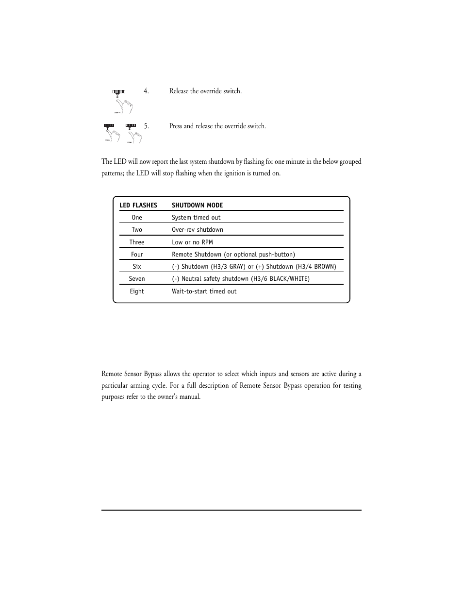 Remote sensor bypass | Clarion SR5000 User Manual | Page 34 / 42