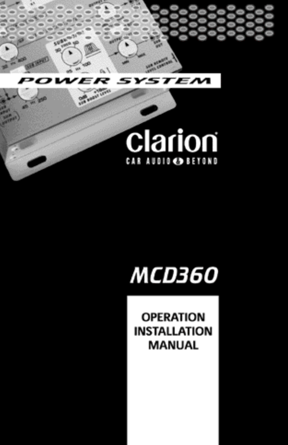 Clarion MCD360 User Manual | 16 pages