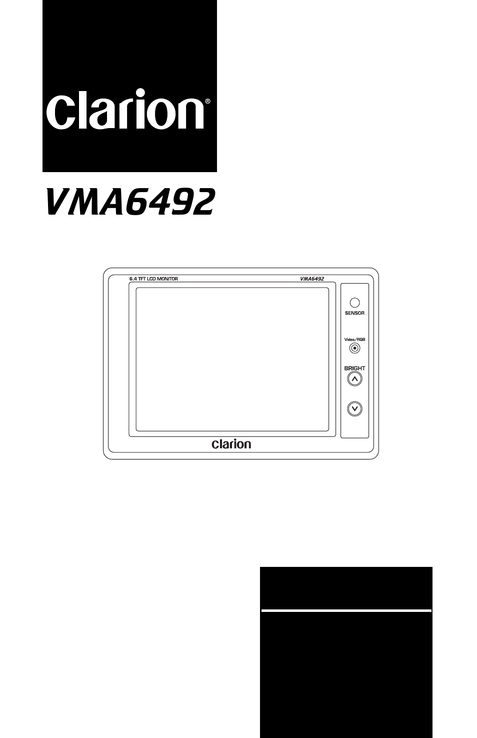 Clarion VMA6492 User Manual | 11 pages