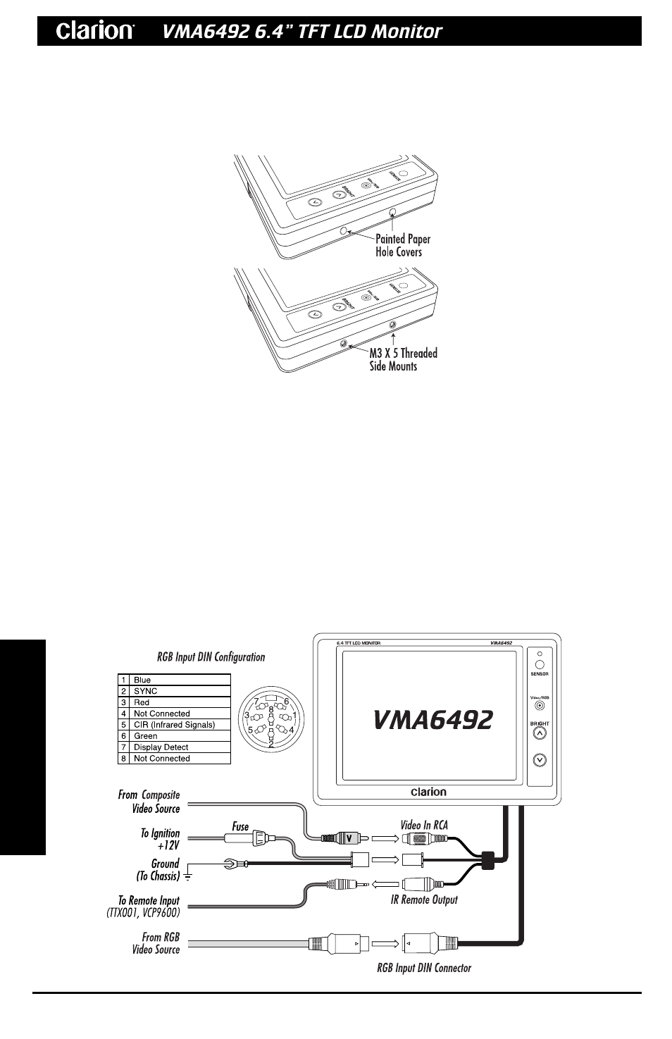 Clarion VMA6492 User Manual | Page 5 / 11