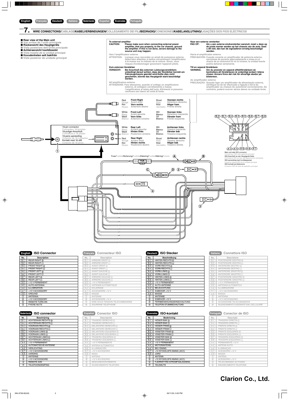 Clarion co., ltd, 43 2 a b c d | Clarion DB348RMP User Manual | Page 4 / 4