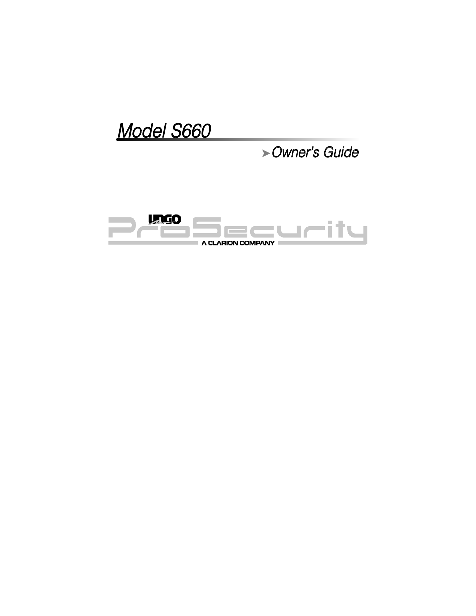 Clarion S660 User Manual | 47 pages