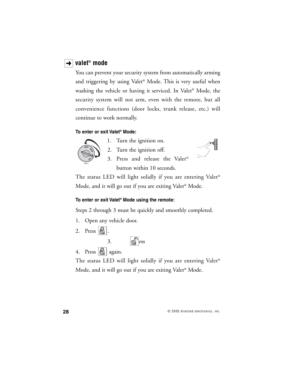 Valet, Mode | Clarion S660 User Manual | Page 31 / 47