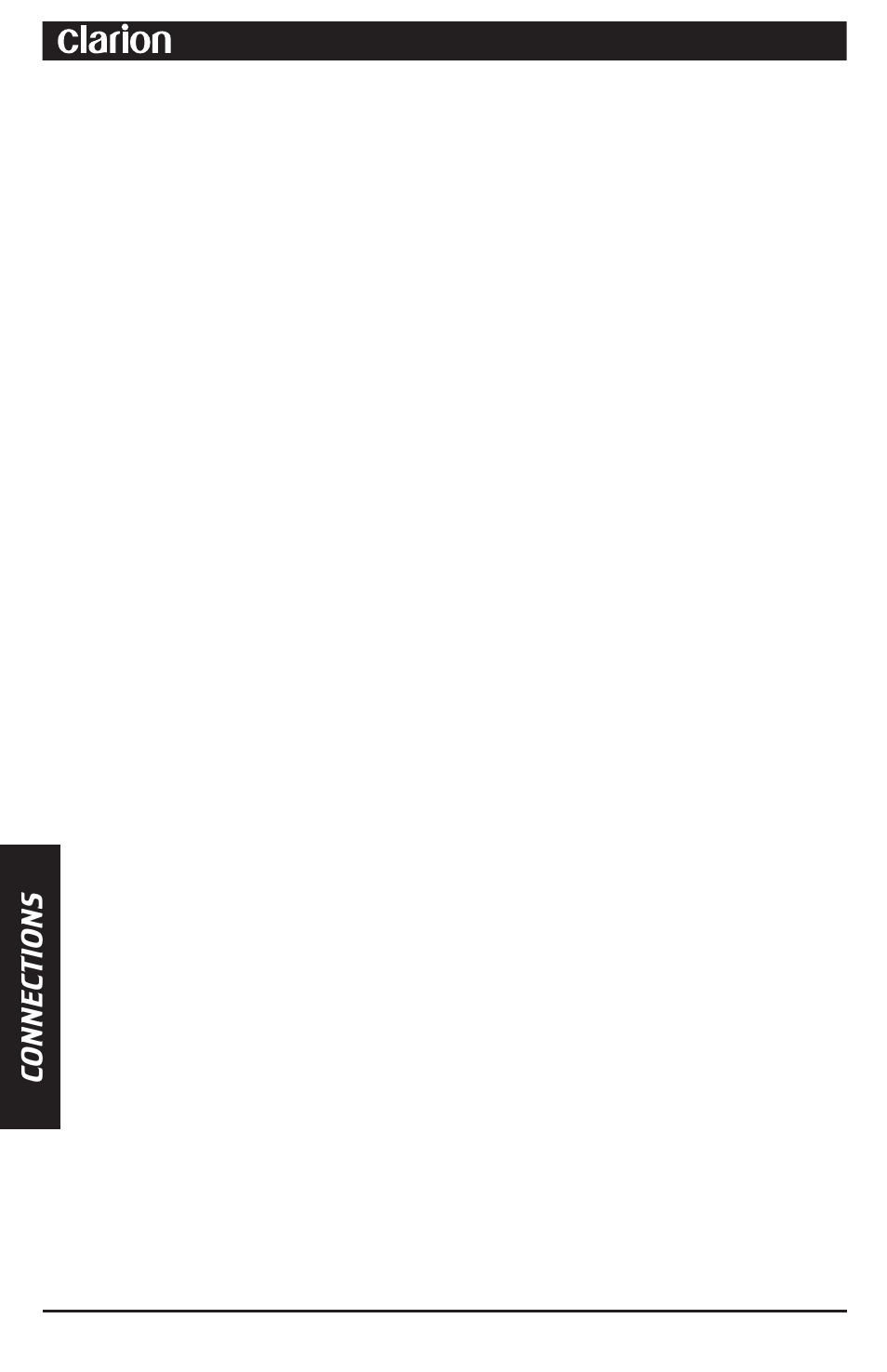 Apx600.5 power system amplifier, Co nnections | Clarion APX600.5 User Manual | Page 4 / 16
