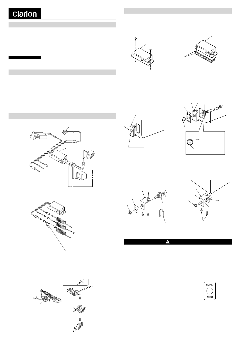 Clarion CAA-188-200 User Manual | 1 page