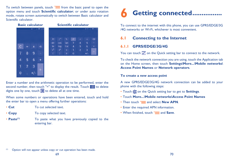 Getting connected | Alcatel Idol Mini User Manual | Page 36 / 72