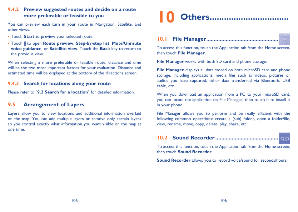 Others | Alcatel Idol Mini User Manual | Page 54 / 72