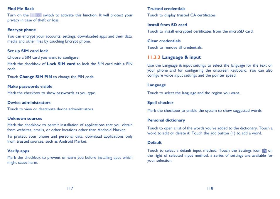 Alcatel Idol Mini User Manual | Page 60 / 72
