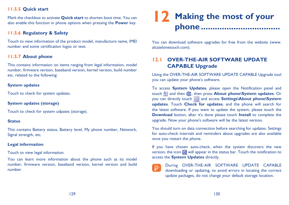 Making the most of your phone | Alcatel Idol Mini User Manual | Page 66 / 72