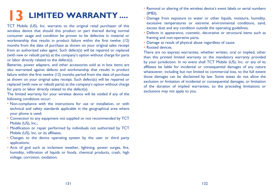 Limited warranty | Alcatel Idol Mini User Manual | Page 67 / 72