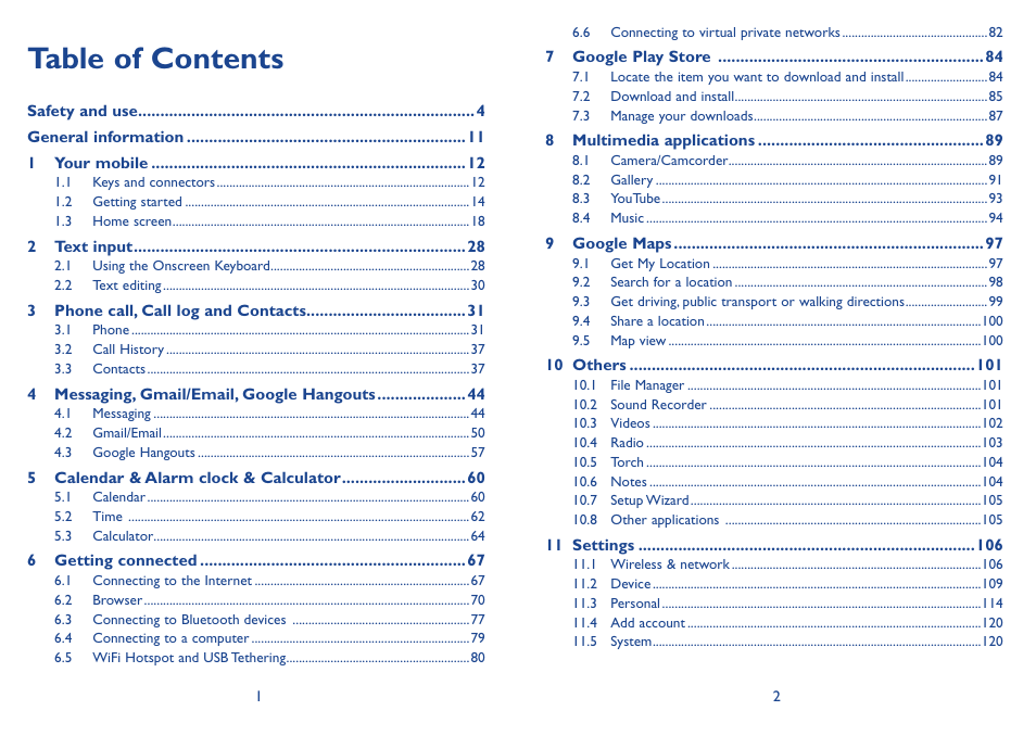 Alcatel Idol 2s User Manual | Page 2 / 70