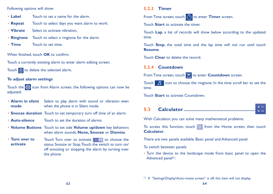 3 calculator | Alcatel Idol 2s User Manual | Page 33 / 70