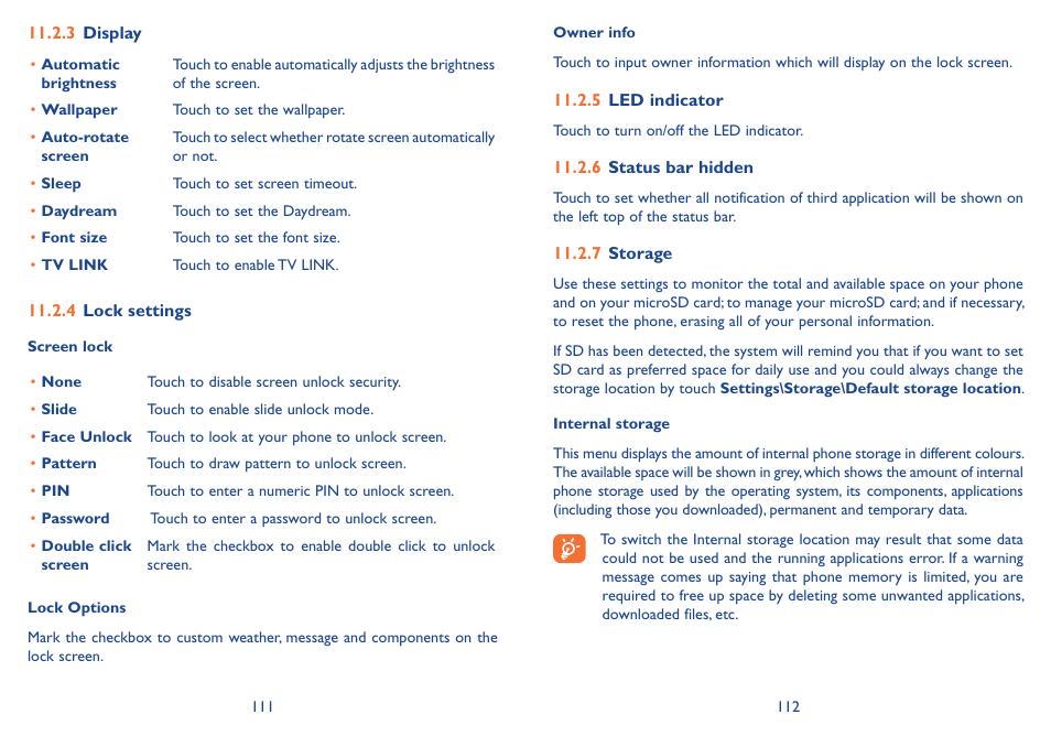 Alcatel Idol 2s User Manual | Page 57 / 70