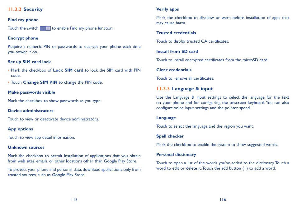 Alcatel Idol 2s User Manual | Page 59 / 70