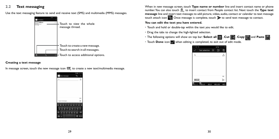 2 text messaging | Alcatel ONE TOUCH Fierce 2 User Manual | Page 16 / 68