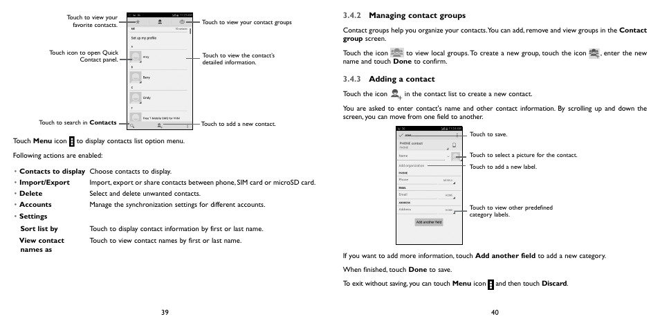 Alcatel ONE TOUCH Fierce 2 User Manual | Page 21 / 68