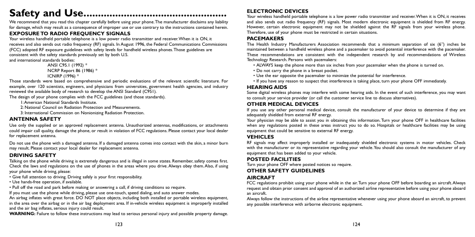 Safety and use | Alcatel ONE TOUCH Fierce 2 User Manual | Page 63 / 68