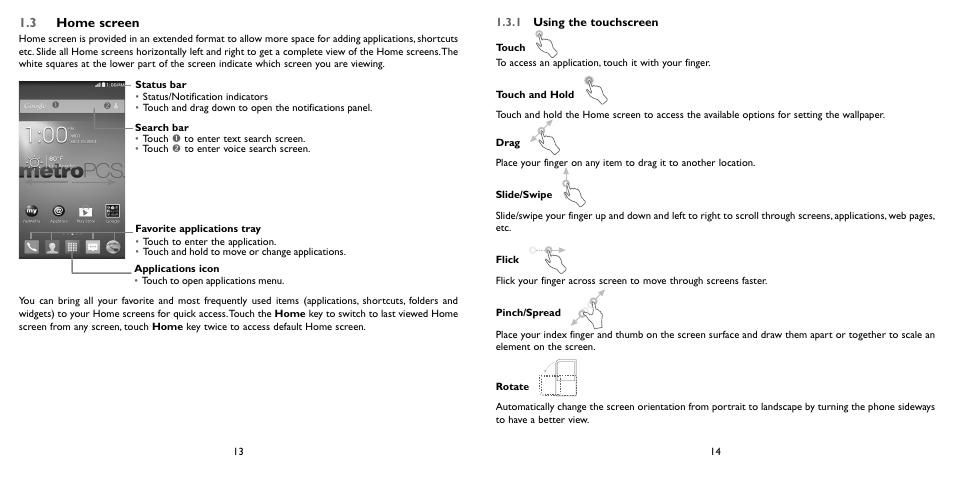 3 home screen | Alcatel ONE TOUCH Fierce 2 User Manual | Page 8 / 68