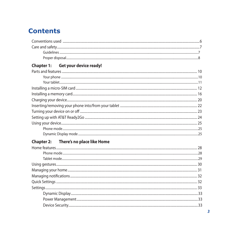 Asus PadFone X User Manual | Page 3 / 62