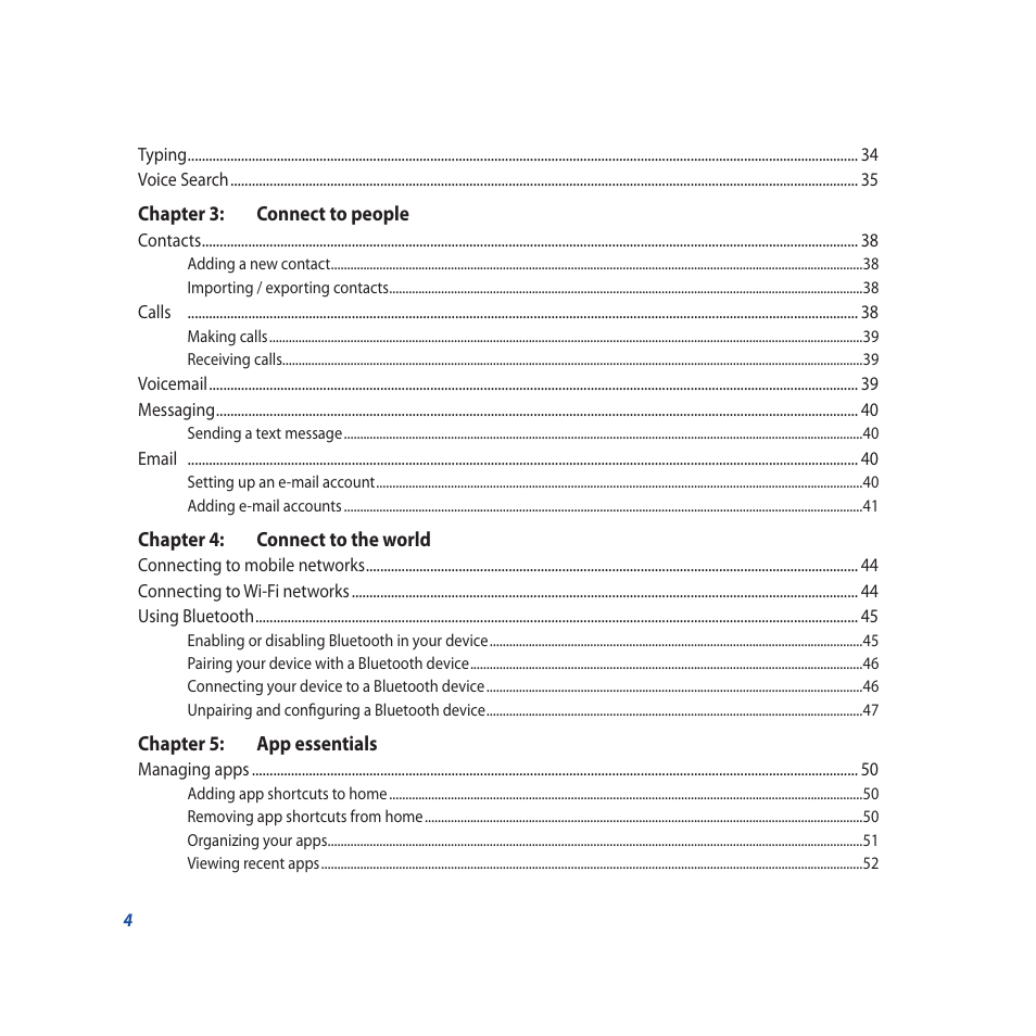 Asus PadFone X User Manual | Page 4 / 62